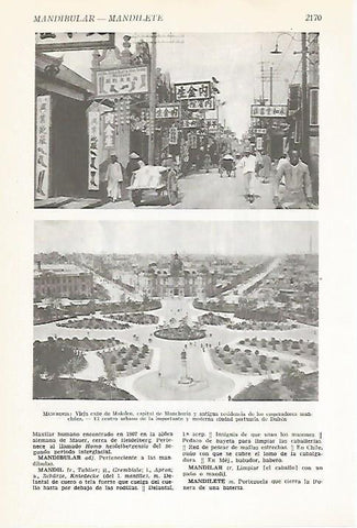 LAMINA VOX 16896: Calle de Mukden y centro de Dairen, China