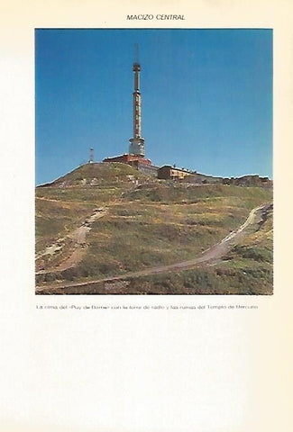 LAMINA VOX 16888: Torre de radio en el Puy de Dome