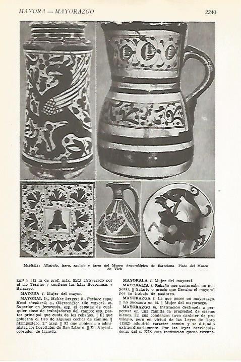 LAMINA VOX 16914: Ceramica mayolica
