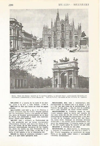 LAMINA VOX 16931: Plaza del Duomo y Arco de la Paz en Milan