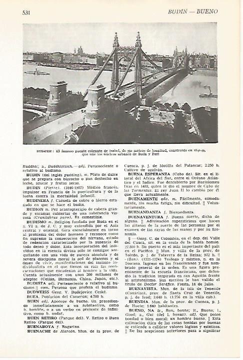 LAMINA VOX 16625: Puente de Isabel en Budapest, Hungria