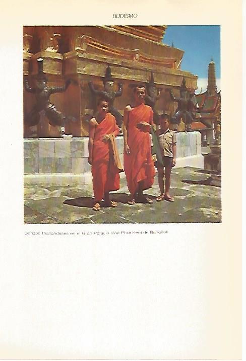 LAMINA VOX 16622: Bonzos en el Gran Palacio de Bangkok, tailandia