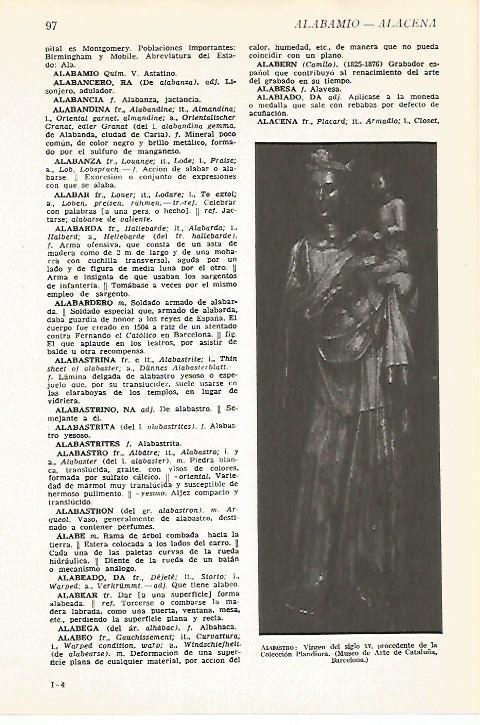 LAMINA VOX 16524: Virgen del siglo XV en alabastro