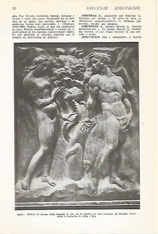 LAMINA VOX 16516: Adan, relieve de Jacopo della Quercia en Bolonia