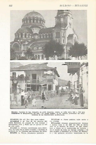 LAMINA VOX 16626: Catedral de San Alejandro y pueblo de Bulgaria