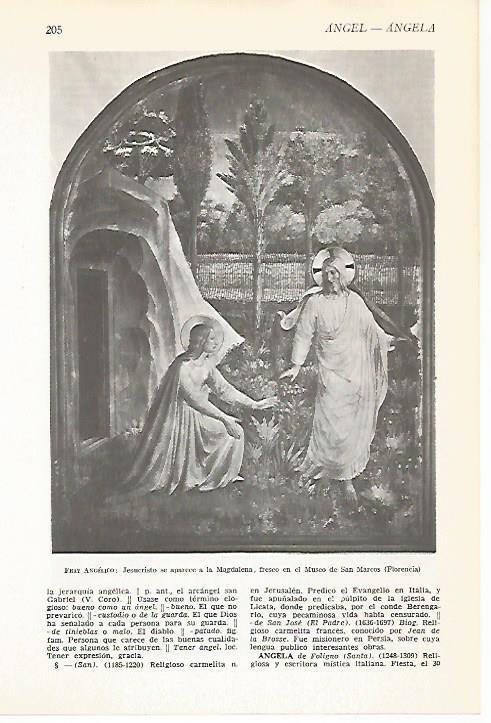 LAMINA VOX 16552: Jesucristo se aparece a la Magdalena, por Fra Angelico