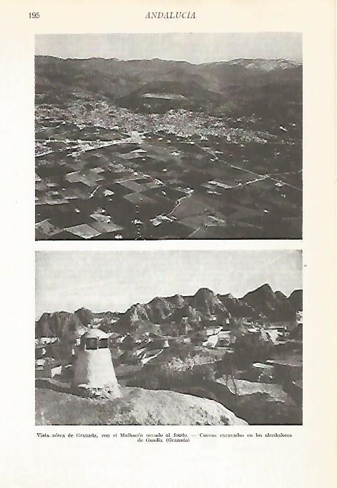 LAMINA VOX 16549: Vista aerea de Granada y cuevas de Guadix
