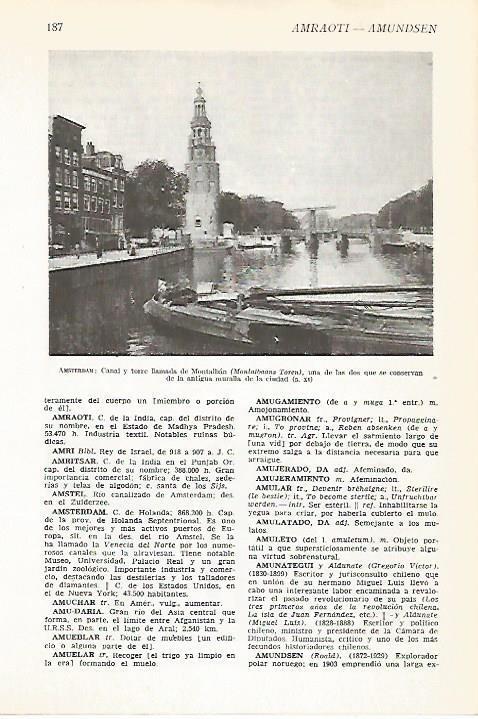 LAMINA VOX 16547: Canal de Amsterdam, Holanda