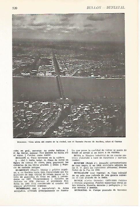 LAMINA VOX 16627: Vista aerea de Burdeos, Francia