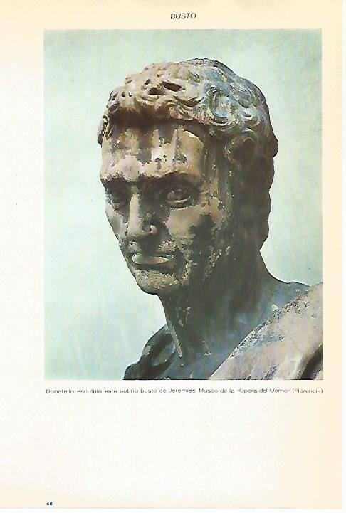 LAMINA VOX 16628: Busto de Jeremias, por Donatello