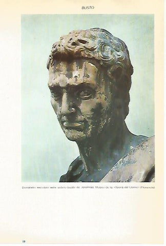 LAMINA VOX 16628: Busto de Jeremias, por Donatello