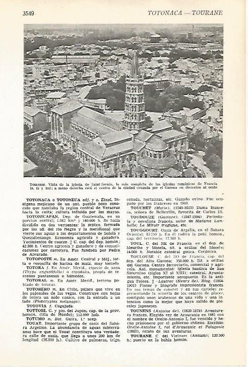 LAMINA VOX 16718: Iglesia de Saint Sernin de Toulouse