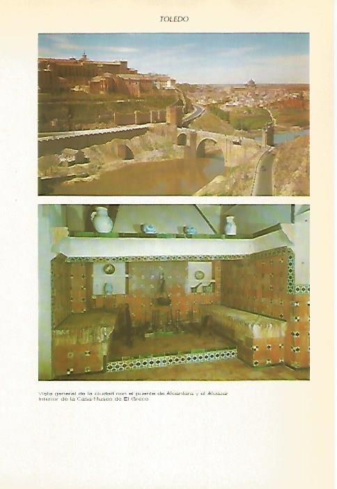 LAMINA VOX 16716: Vista general y casa de El Greco en Toledo