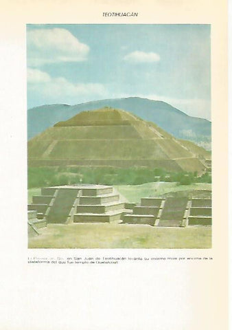 LAMINA VOX 16709: La Piramide del Sol de Teotihuacan, Mexico