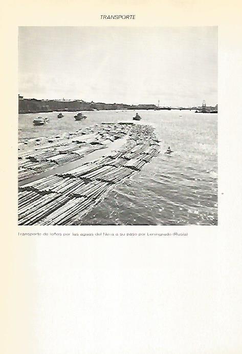 LAMINA VOX 16724: Transporte de madera en el Neva, Rusia