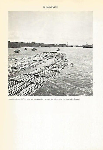 LAMINA VOX 16724: Transporte de madera en el Neva, Rusia