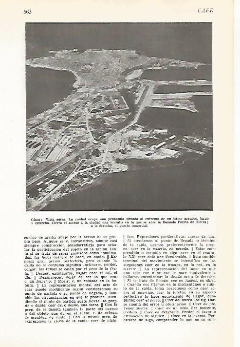 LAMINA VOX 16630: Vista aerea de Cadiz