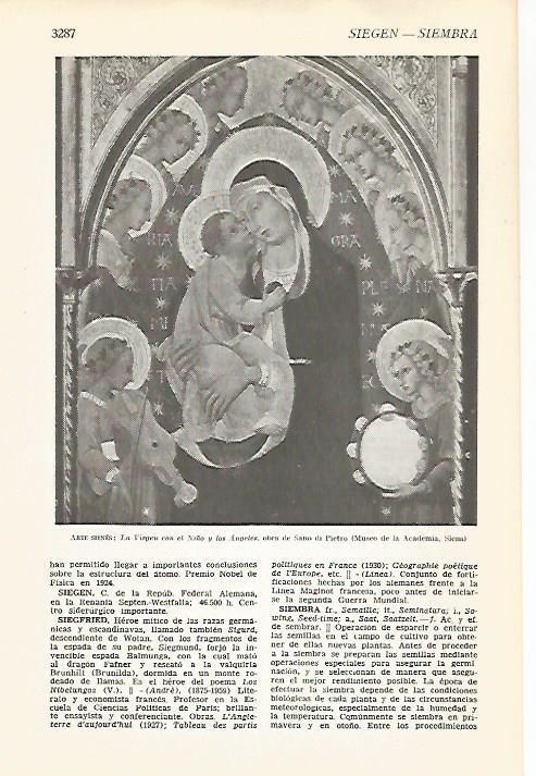 LAMINA VOX 16663: La Virgen con el Niño y los Angeles, por Sano di Pietro