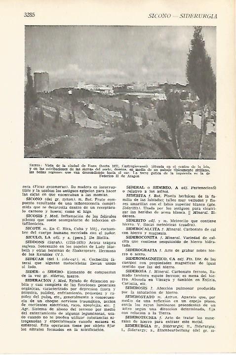 LAMINA VOX 16662: Vista de Enna, Sicilia
