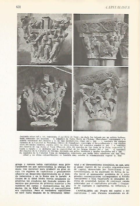 LAMINA VOX 17009: Capiteles de los siglos XII y XIII
