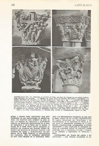 LAMINA VOX 17009: Capiteles de los siglos XII y XIII