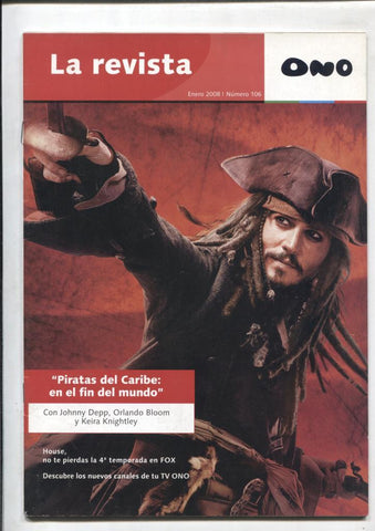ONO la revista numero 106: enero 2008: Piratas de Caribe en el fin del mundo y House (4ª temporada)