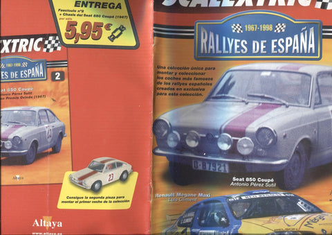 Folleto propaganda publicacion Scalextric-Rallyes de España de la firma Altaya