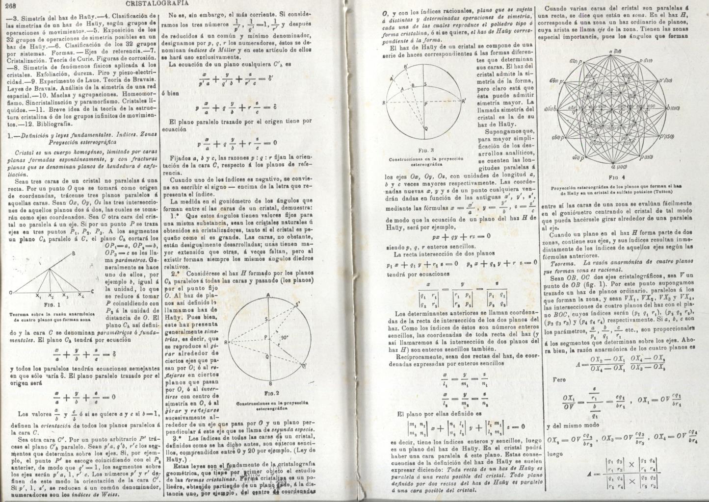 Laminas Espasa con articulo dedicado a la CRISTALOGRAFIA (46 paginas)