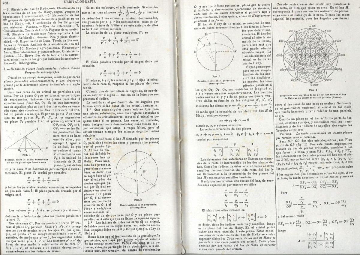 Laminas Espasa con articulo dedicado a la CRISTALOGRAFIA (46 paginas)