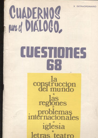 Cuadernos para el dialogo extra numero X: Cuestiones 68