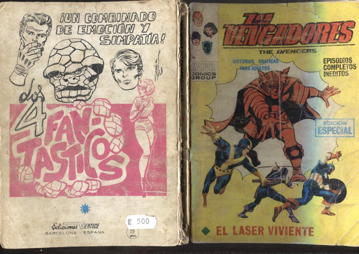 Vertice tapa carton: Los Vengadores numero 05: el laser viviente