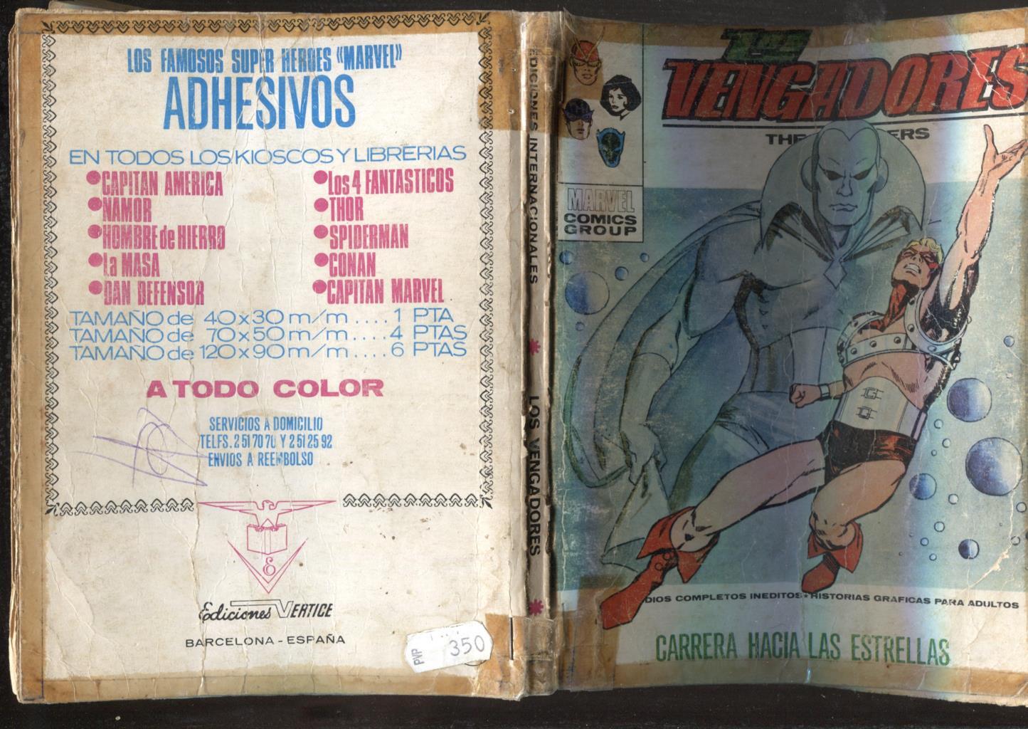 Vertice tapa carton: Los Vengadores numero 42: carrera hacia las estrellas