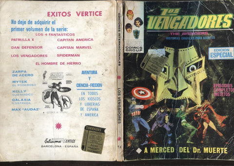 Vertice tapa carton: Los Vengadores numero 11. (FALTAN PAGINAS 1/4)