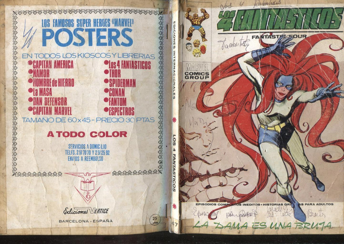 Vertice tapa carton: Los 4 Fantasticos numero 47: FALTAN PAGINAS 1/2