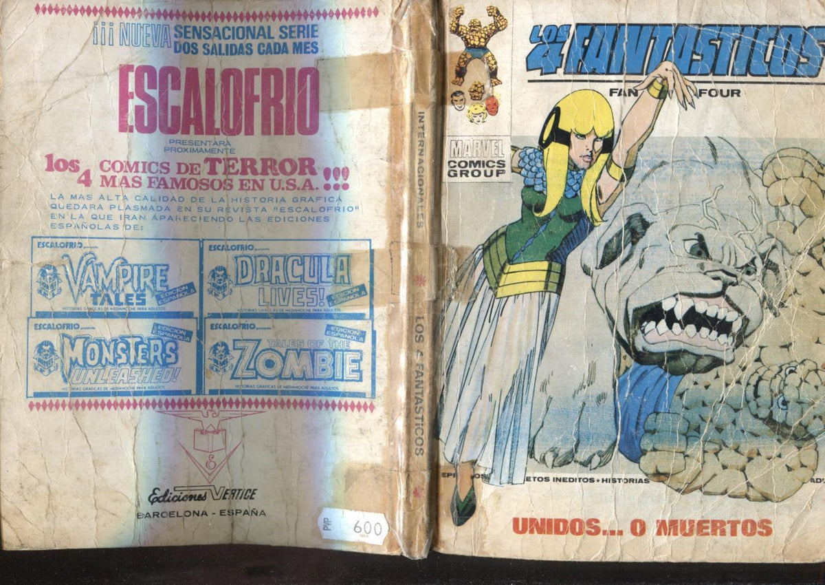 Vertice tapa carton: Los 4 Fantasticos numero 59: Unidos o muertos