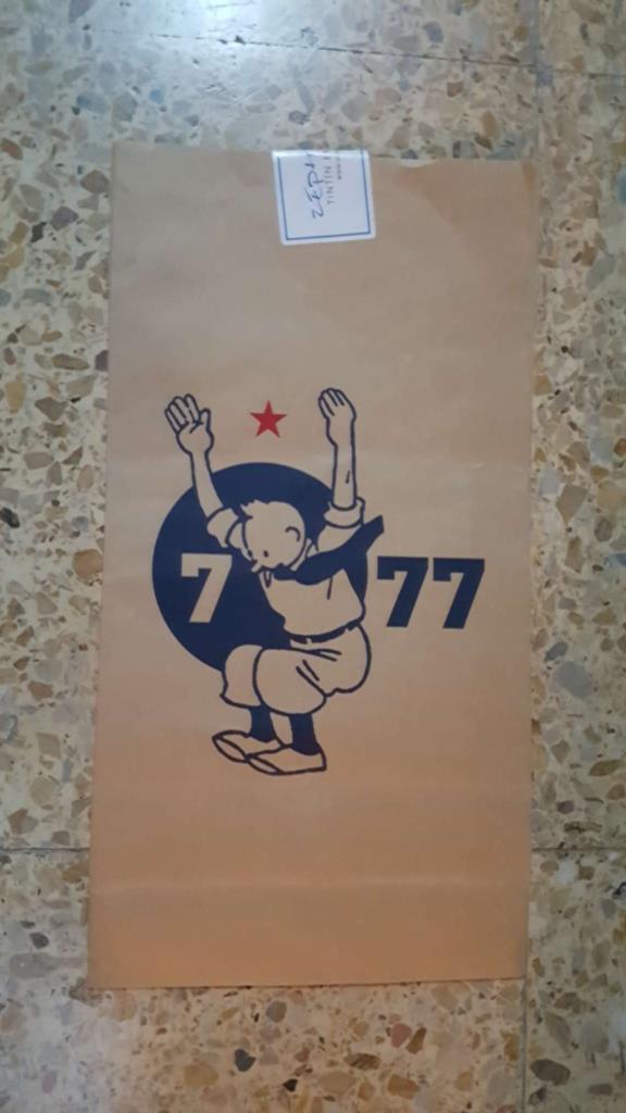 Bolsa de papel recilado: Tintin 7-77. Zephyrum