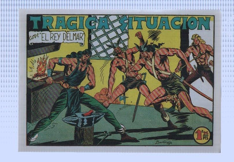 Facsimi: El rey del mar de Luis Bermejo numero 18: Tragica situacion
