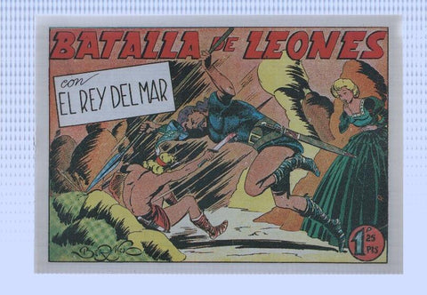 Facsimi: El rey del mar de Luis Bermejo numero 31: Batalla de leones