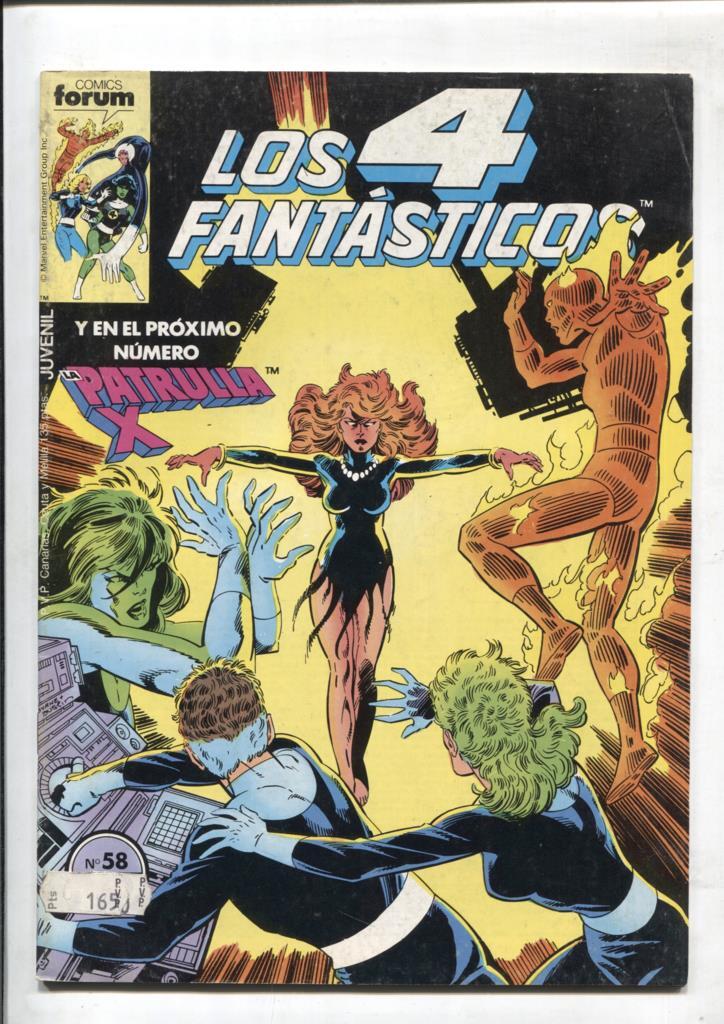 Los 4 Fantasticos volumen 1 numero 058: (numerado 1 en trasera)