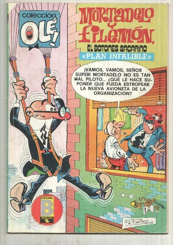 Coleccion Ole 183 - M.100: Mortadelo y Filemon, El botones Sacarino - Plan infalible. 1a edicion noviembre 1988