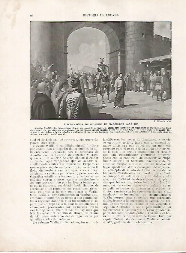 LAMINA 18124: Proclamacion de Sigerico en Barcelona en 415