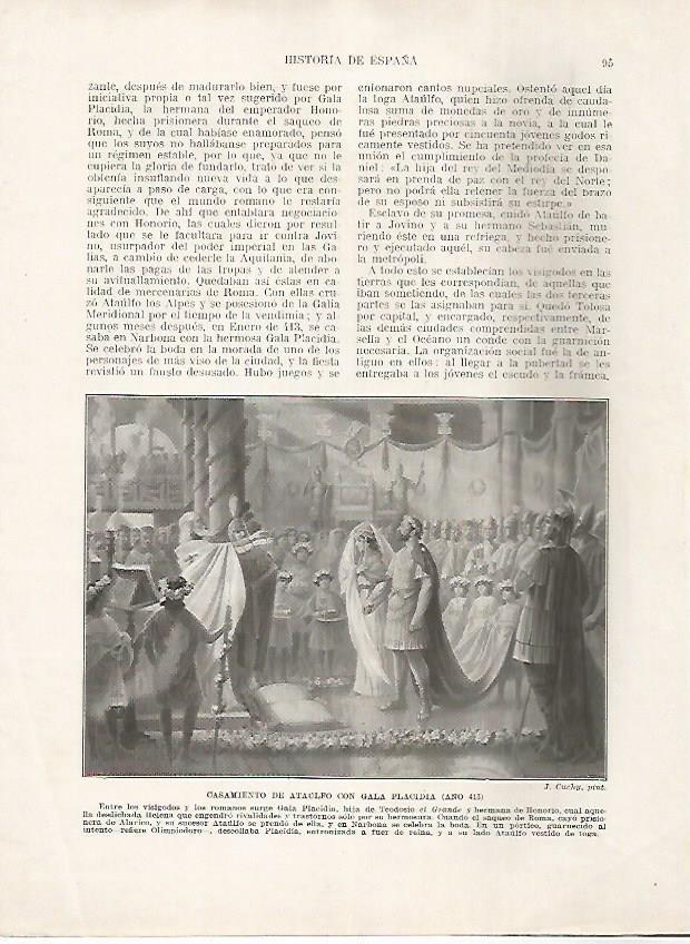 LAMINA 18123: Boda de Ataulpo con Gala Placidia
