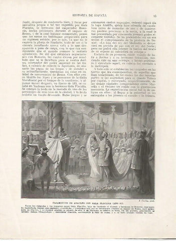 LAMINA 18123: Boda de Ataulpo con Gala Placidia