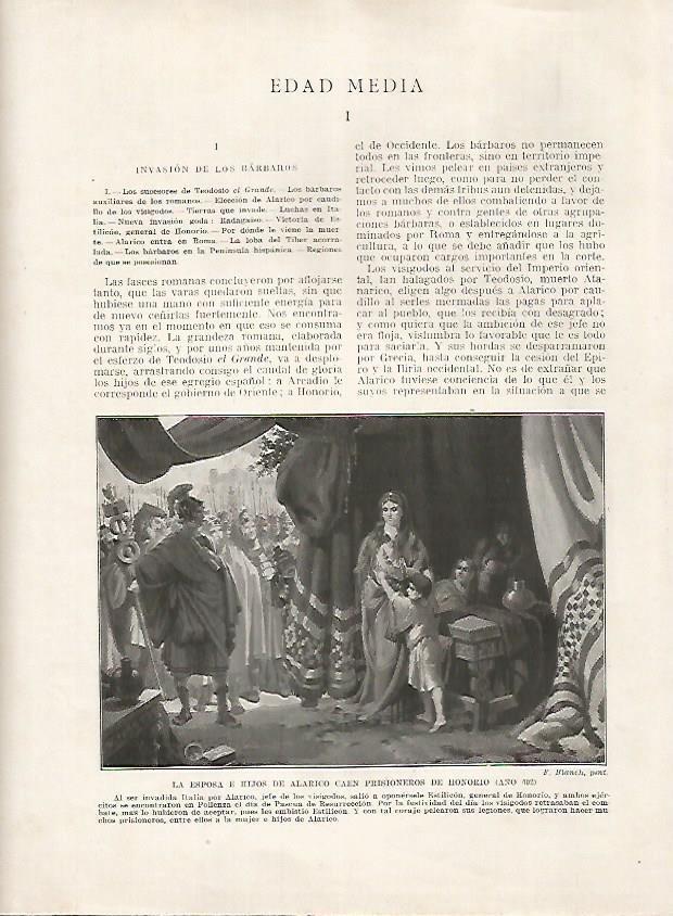 LAMINA 18120: Esposa e hijos de Alarico son prisioneros de Honorio