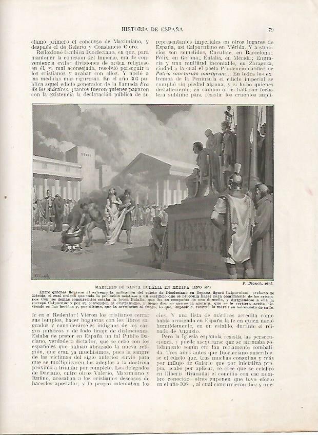 LAMINA 18114: Martirio de Santa Eulalia en Merida
