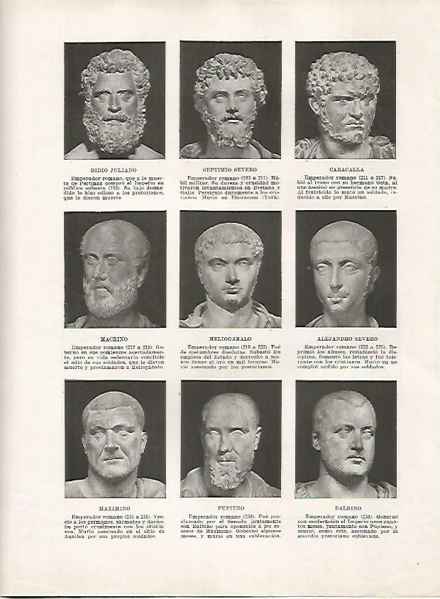 LAMINA 18109: Emperadores romanos desde Didio Juliano a Balbino