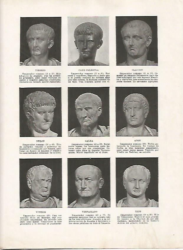 LAMINA 18105: Emperadores romanos desde Tiberio a Tito