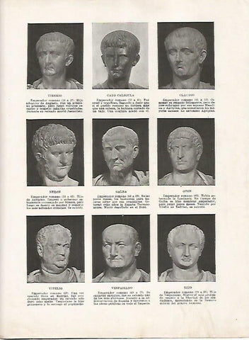LAMINA 18105: Emperadores romanos desde Tiberio a Tito