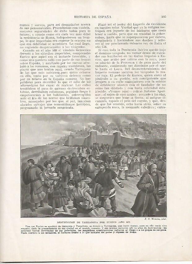 LAMINA 18128: Destruccion de Tarragona por Eurico en 469