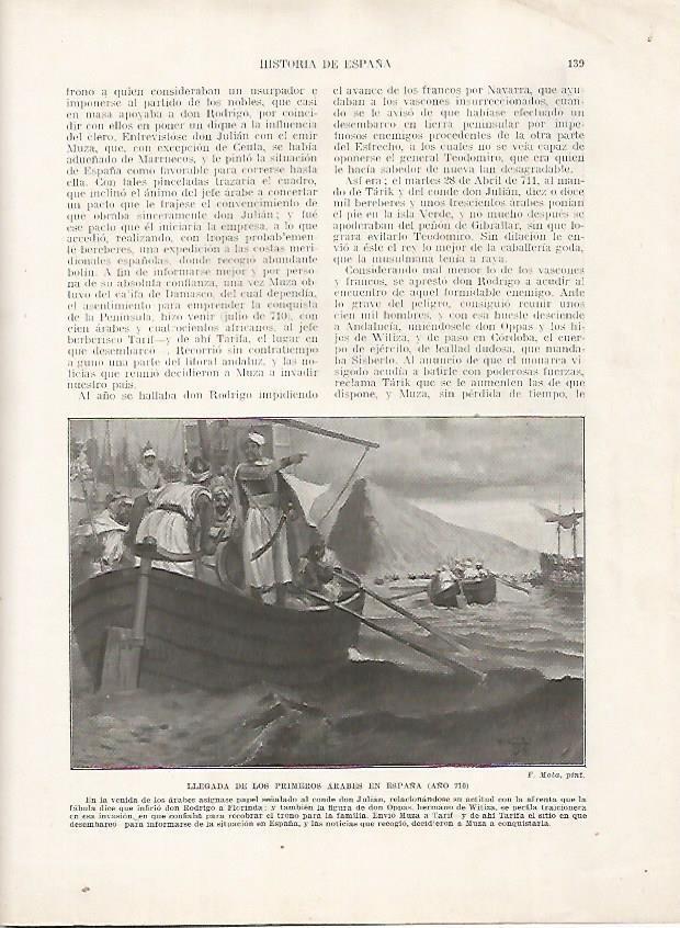 LAMINA 18147: Llegada de los primeros arabes a España 